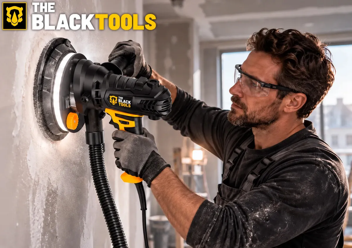 Lixadeira de Parede e Teto 1000W 5 Velocidades 360° com LED The Black Tools