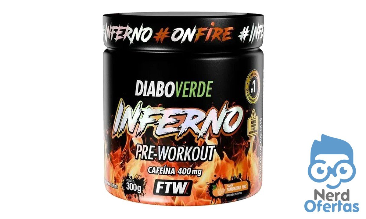 Suplemento FTW Diabo Verde Diablo em pó sabor tangerina fire 300g