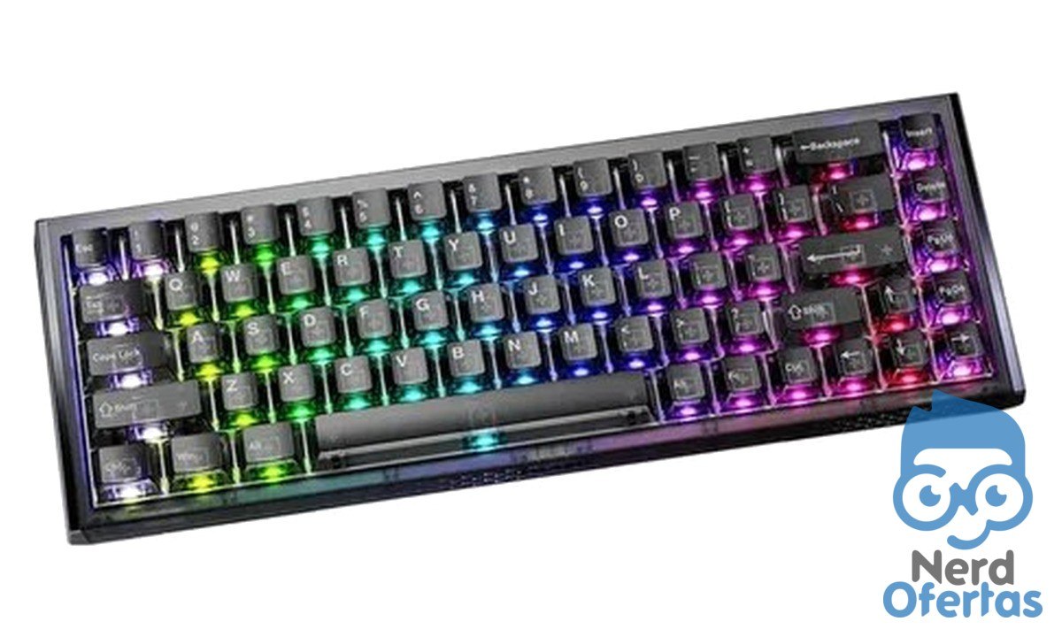 Teclado Gamer Magnético 8000Hz Rapid Trigger Dareu Ice Black por R$ 255