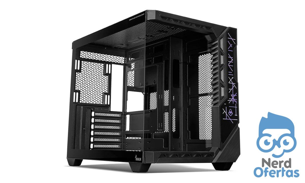 Gabinete Gamer Mancer Hemlok Mid-Tower Lateral de Vidro Preto MCR-HEMLOK-BK por R$ 252