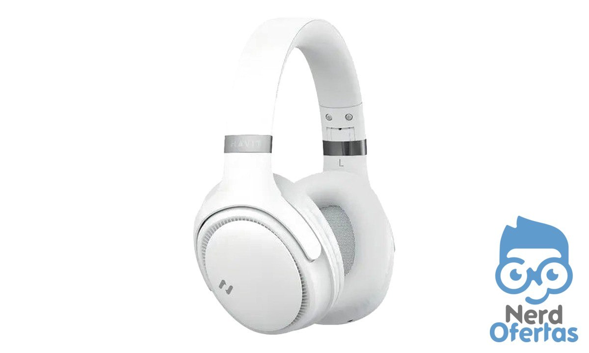 Headphone Havit H630BT Bluetooth 5.3 On-ear Branco por R$ 80 com cupom 30ALLSITE