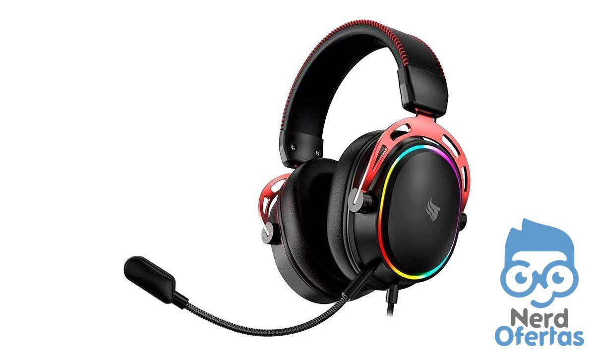 Headset Gamer Pichau Vega Pro 7.1, Drivers 50mm, Preto, PCH-VGAP-BL01