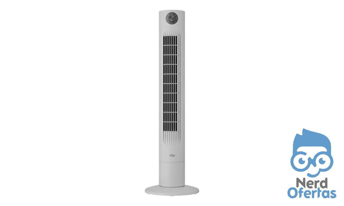 WAP Ventilador Vertical AIR BREEZE 3 Velocidades, Oscilação de 60° e Motor Silencioso 60W 127V