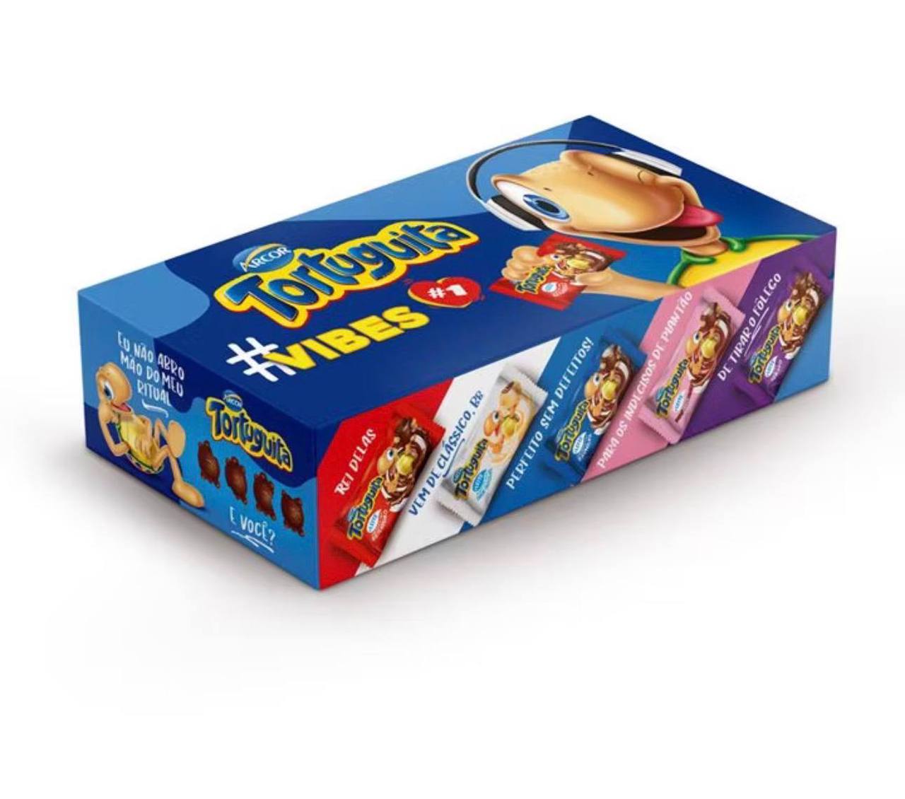 Bombom Tortuguita Vibes Chocolate Mix Arcor 134,5g Sabores por R$ 14