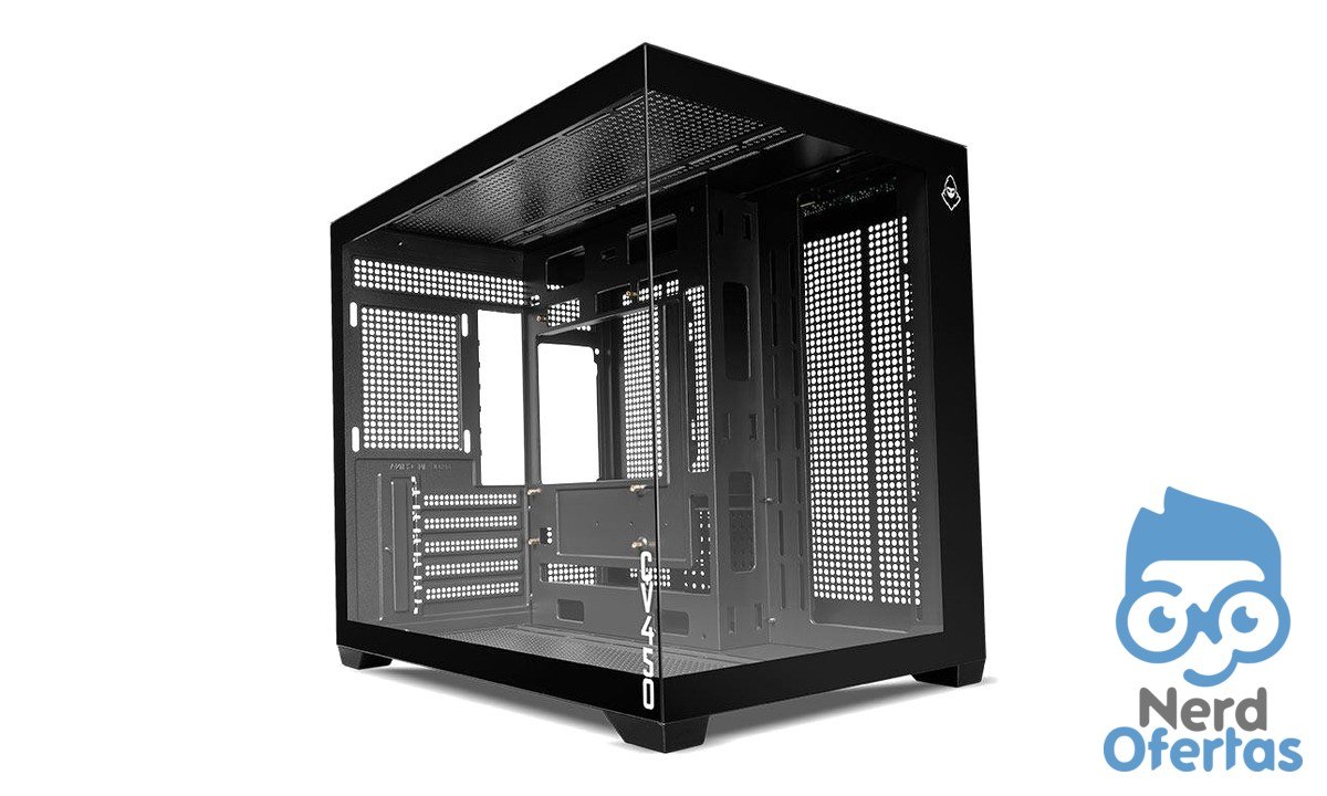 Gabinete Gamer Mancer CV450 Mini-Tower Lateral de Vidro Preto por R$ 165
