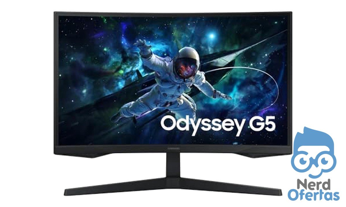 Monitor Gamer Samsung Odyssey G5 27" QHD 165Hz Curvo 1000R por R$ 919