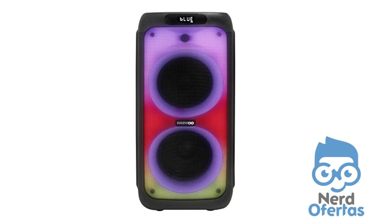 Caixa de Som Portátil Partybox 2000 Daewoo DW2000 Bluetooth 5.0 Preta por R$ 585