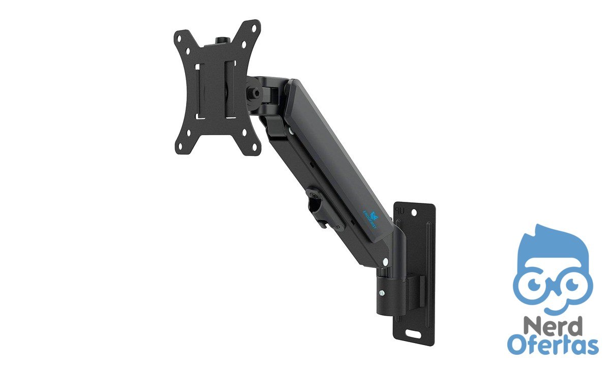 Suporte de Parede Articulado Ergofirst para Monitor de 17" a 32", Pistão a Gás, Preto G16-111
