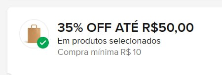 CUPOM MERCADO LIVRE: 35% OFF ATÉ R$50 OFF