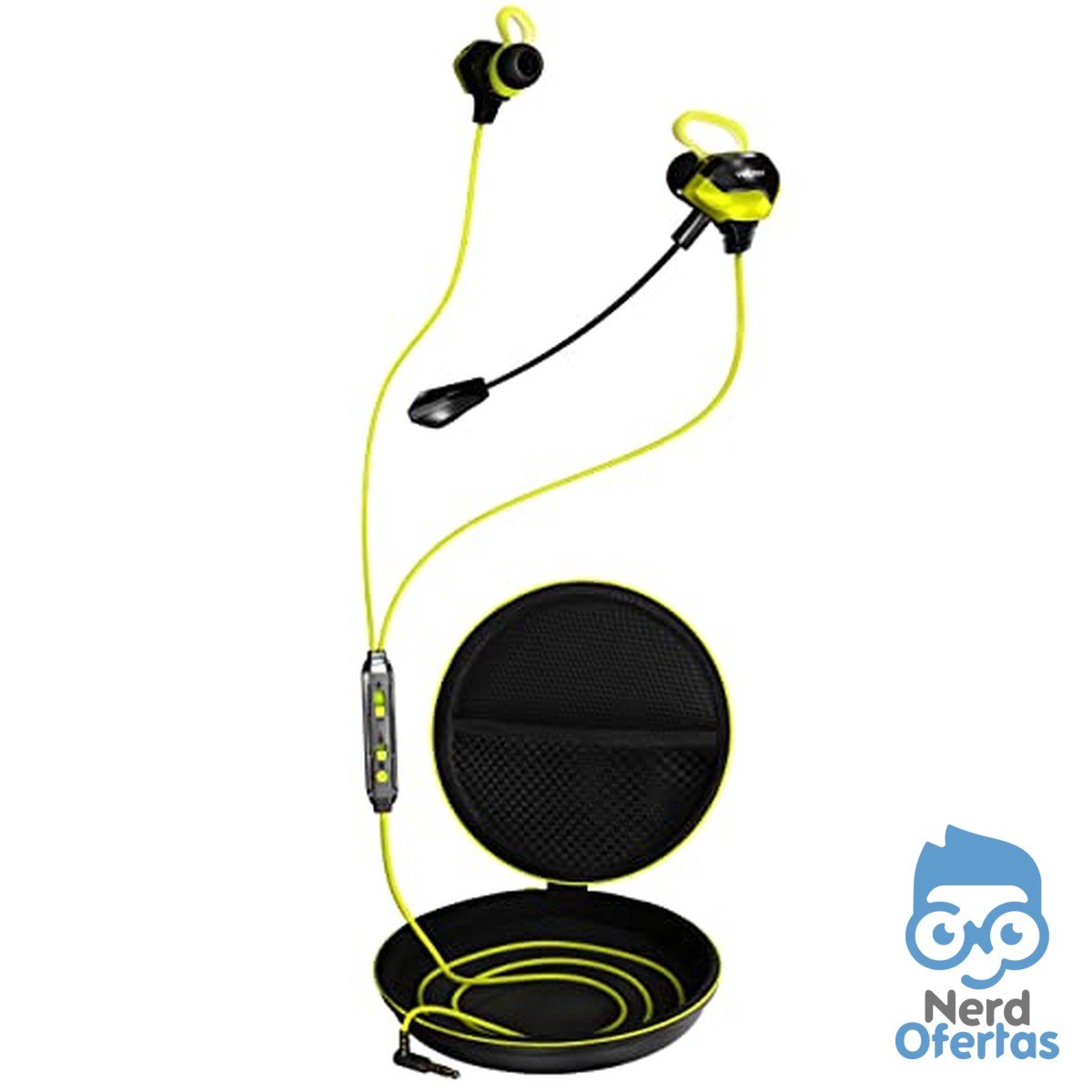 WAAW by ALOK Fone de Ouvido Gamer ENERGY 10EWG com Fio, Intra-Auricular, Microfone Extra Destacável