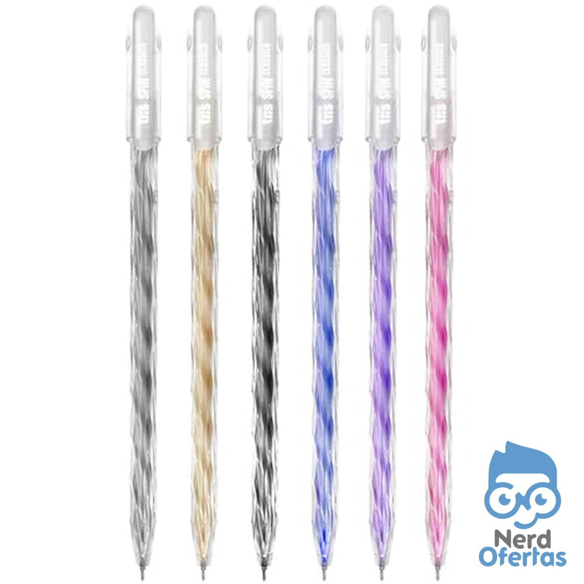 Caneta Gel Tris Spin Regular 0.6 mm Display com 24 Unidades