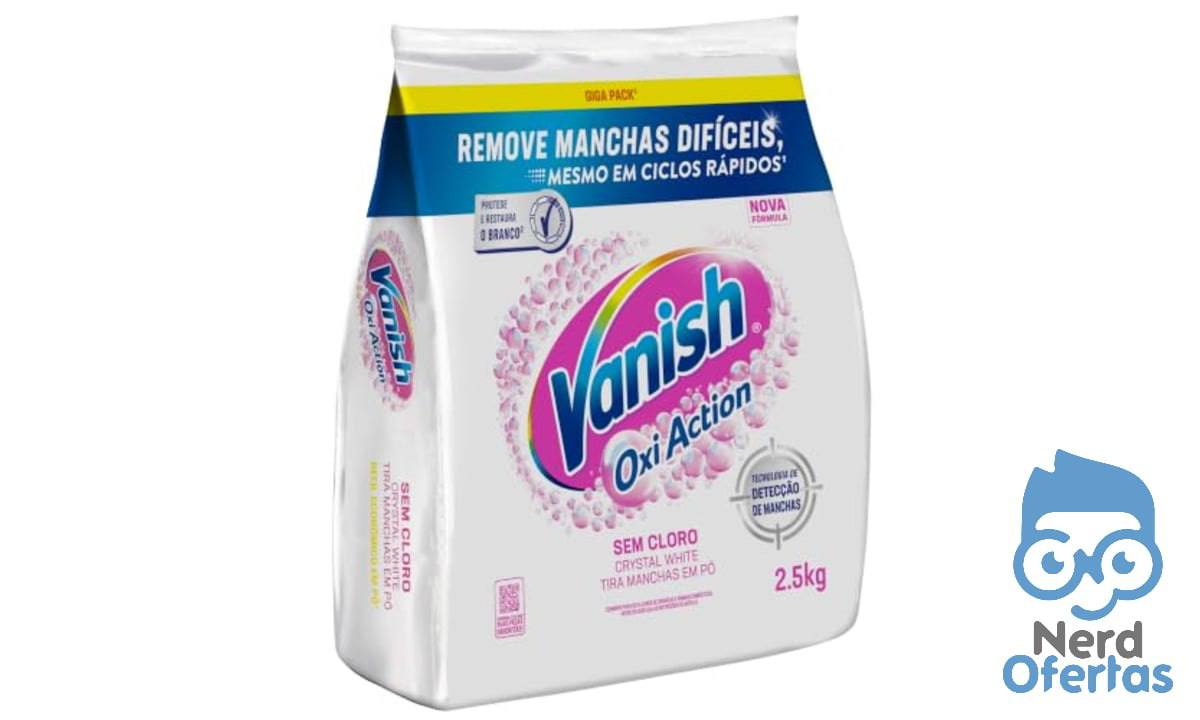 Tira-Manchas em Pó Vanish Oxi Action para Roupas Brancas, 2,5kg