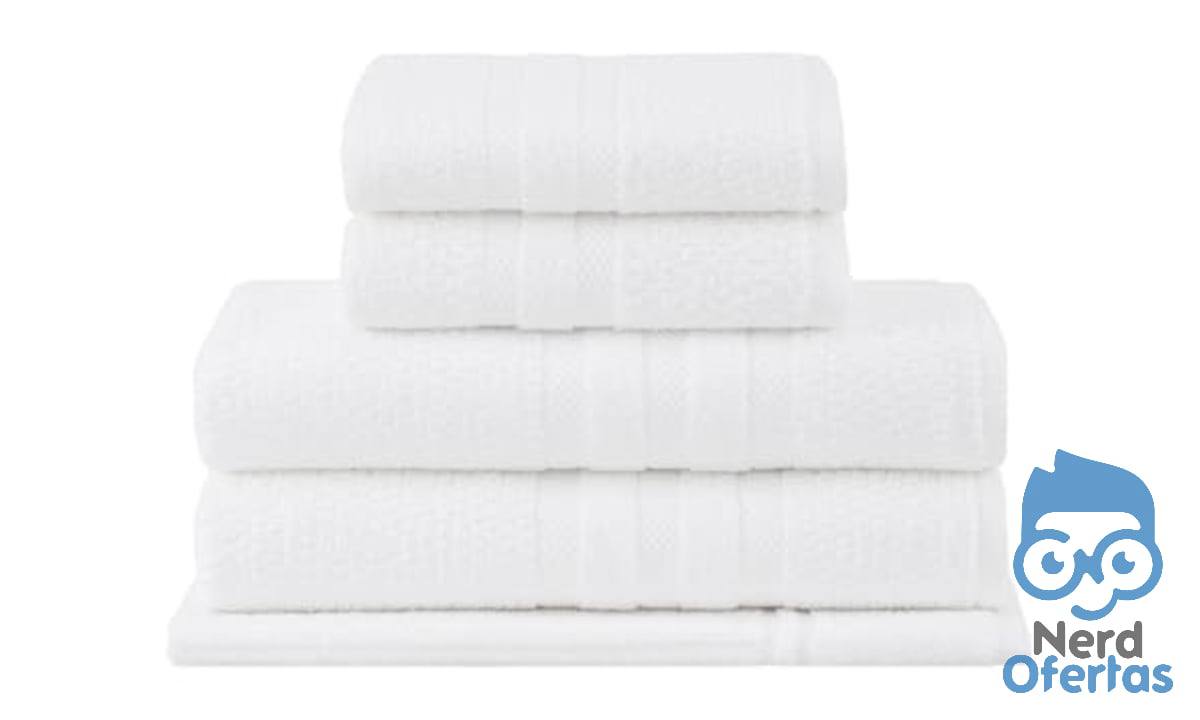 Jogo de Toalhas Buddemeyer Vanilla Extra Soft Banho Branco 5 peças por R$ 138