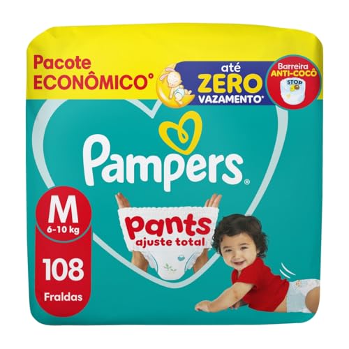 Fralda Pampers Pants Ajuste Total M com 108 Unidades por R$103,10