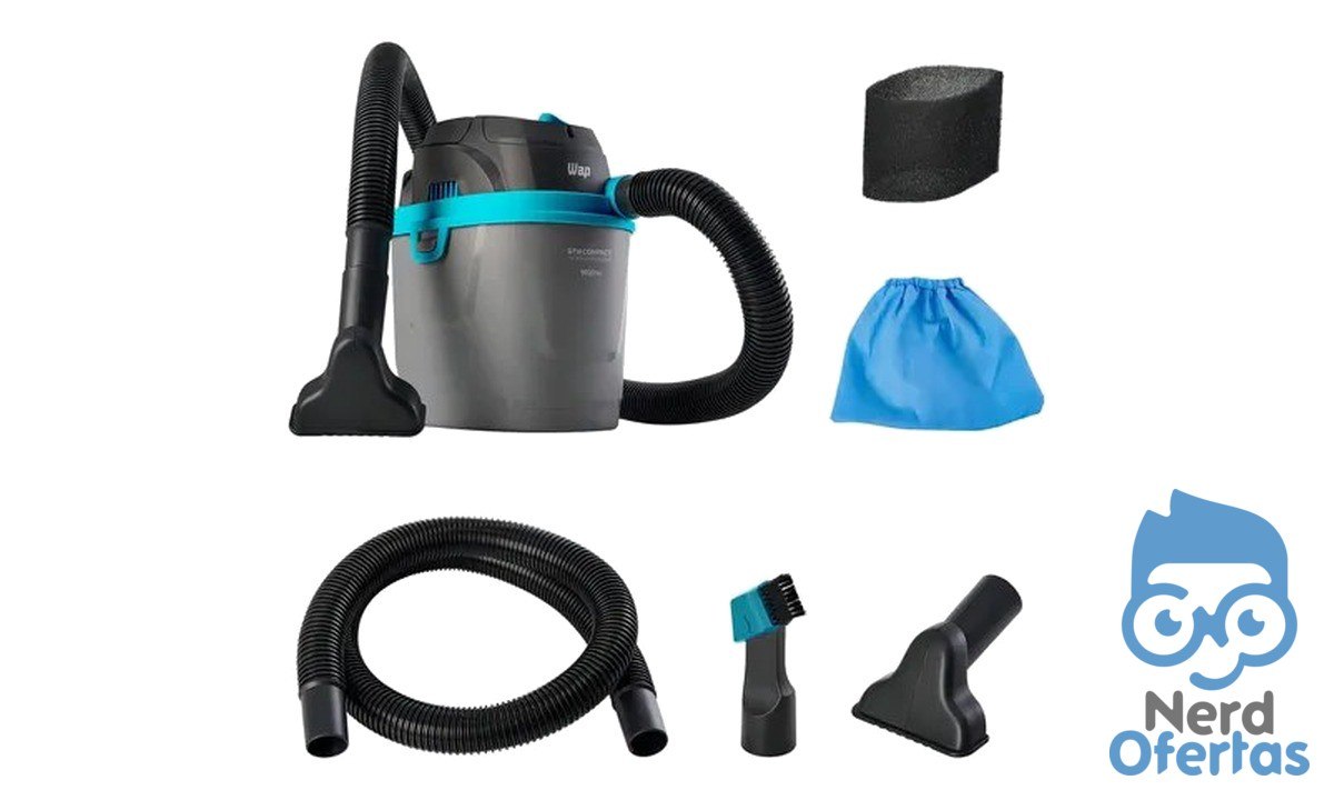 Aspirador De Pó E Líquido Portátil Wap Gtw Compact 1400W 5,5L 220V por R$ 142