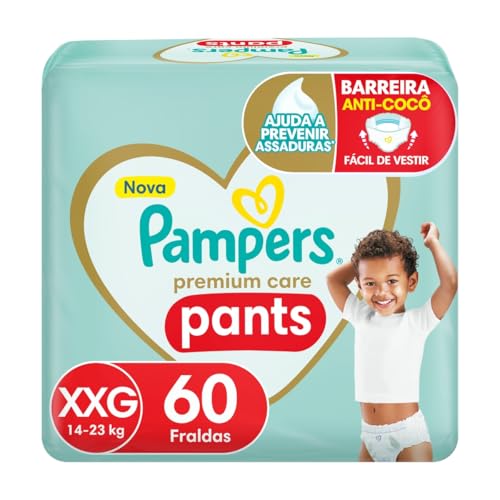 Fralda Pampers Premium Care Pants XXG com 60 Unidades por R$89,20
