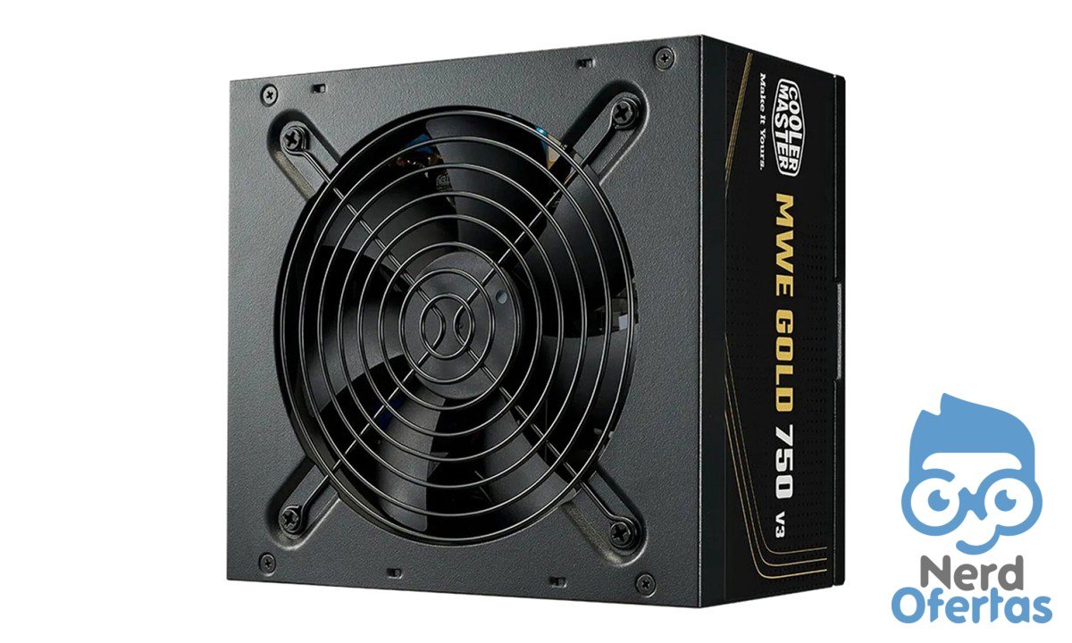 Fonte Cooler Master MWE Gold 750 V3 750W 80 Plus Gold ATX 3.1 por R$ 349