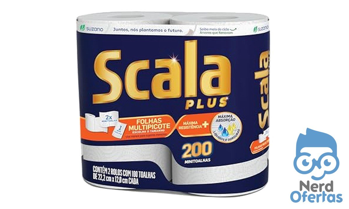 Papel Toalha Scala Plus Multipicote, 2 Rolos