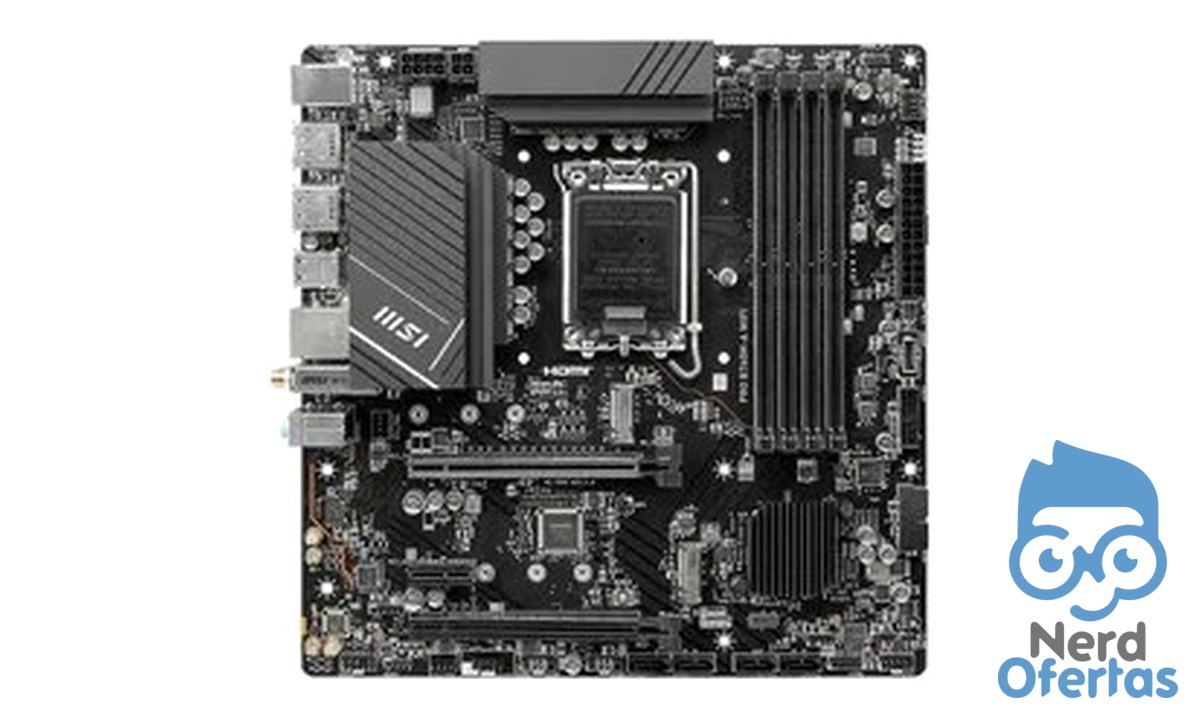 Placa-mãe MSI Pro B760M-A WiFi LGA 1700 Micro-ATX DDR5 por R$ 584