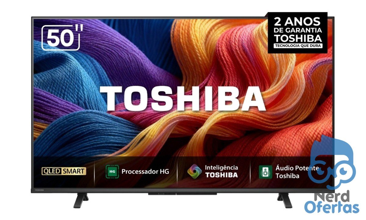 Smart TV Toshiba 50" QLED Full HD 60Hz Vidaa com Wi-Fi e Bluetooth por R$ 1.697