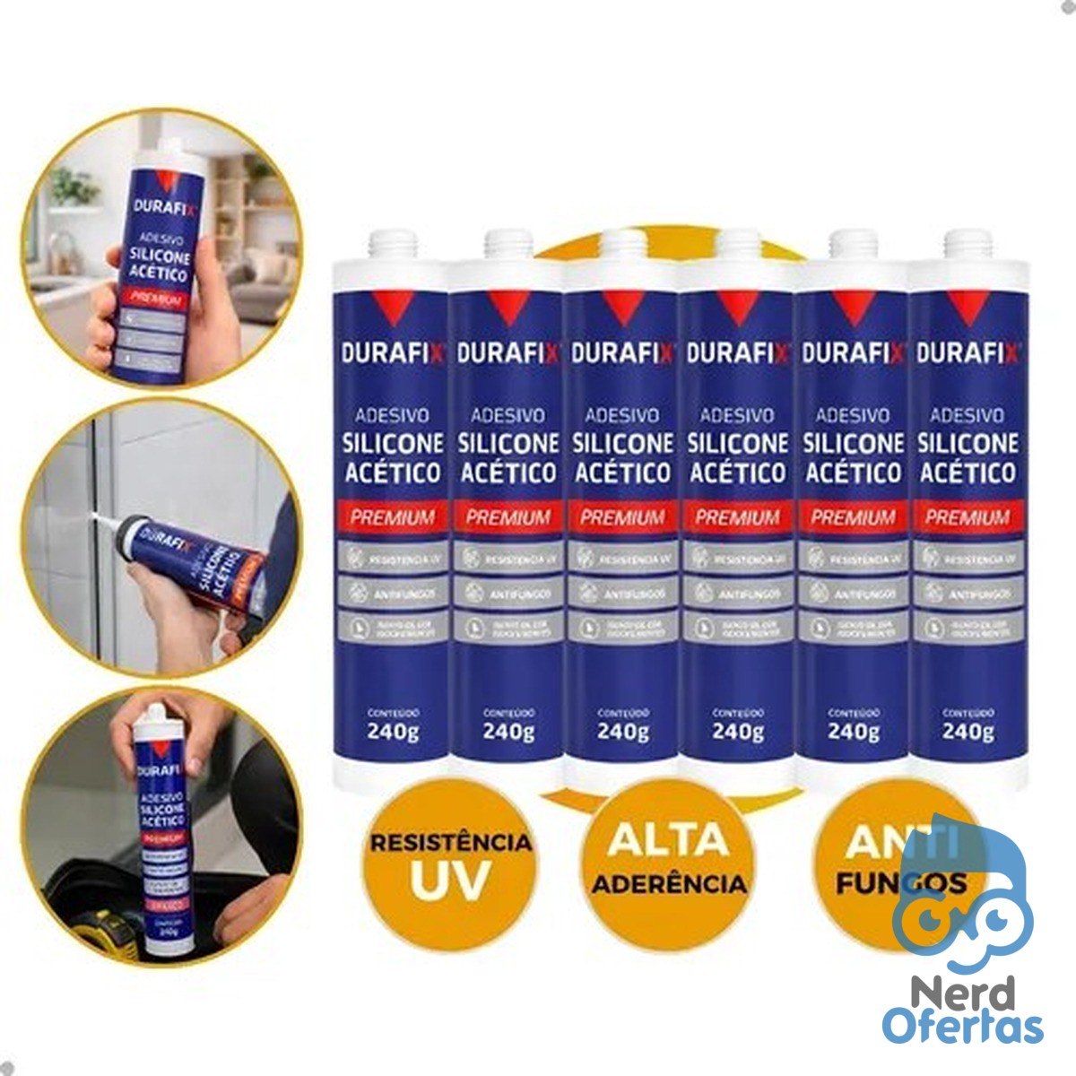 12x Silicone Acético Vedação Construção Vidro Box Profissional