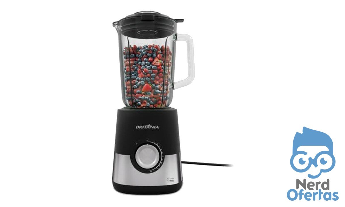Liquidificador Britânia 2,3L de Vidro 12 Velocidades BLQ14A 220V por R$ 109
