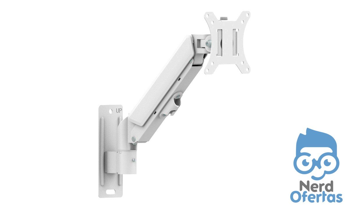 Suporte de Parede Articulado Ergofirst para Monitor de 17" a 32" com Pistão a Gás, Branco G16-111-W