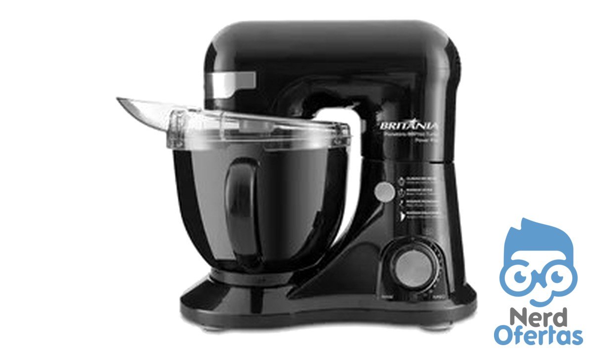 Batedeira Planetária Turbo Power Plus BBP760P Britânia Preto por R$ 198