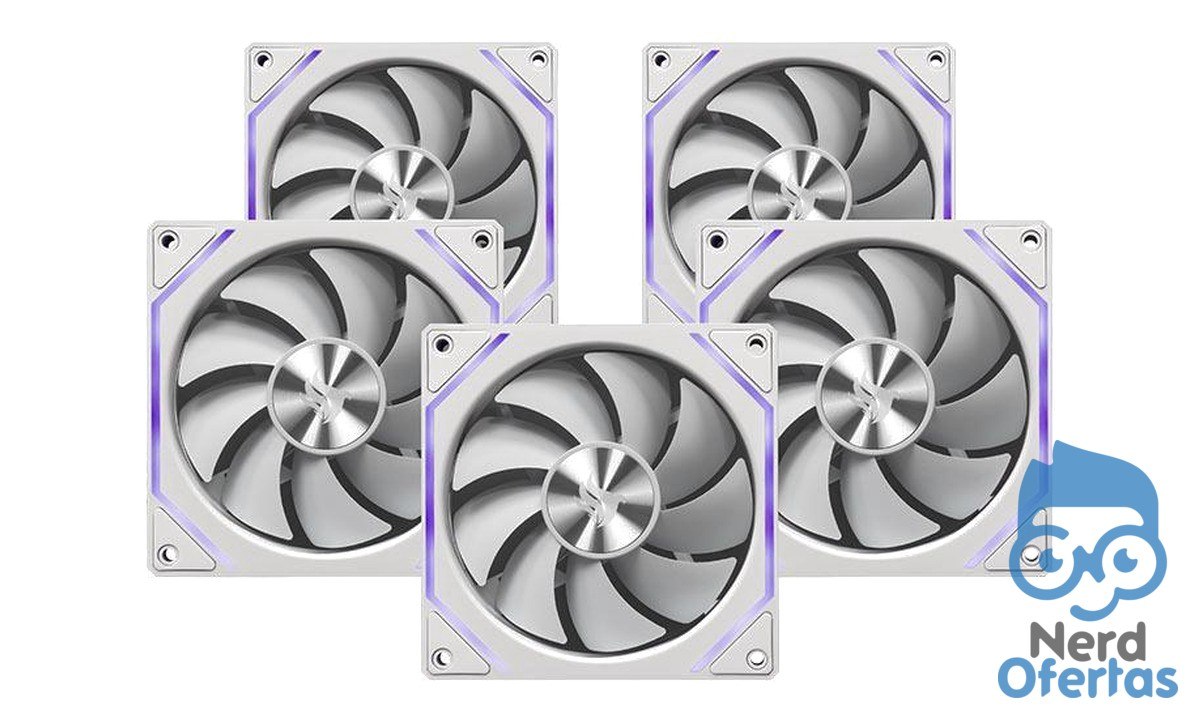 Kit Ventoinha Pichau Ventus NX ARGB 5x120mm Branco por R$ 95