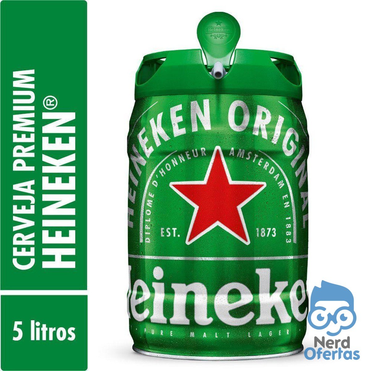 Cerveja Premium 5L Barril Heineken por R$ 69,99