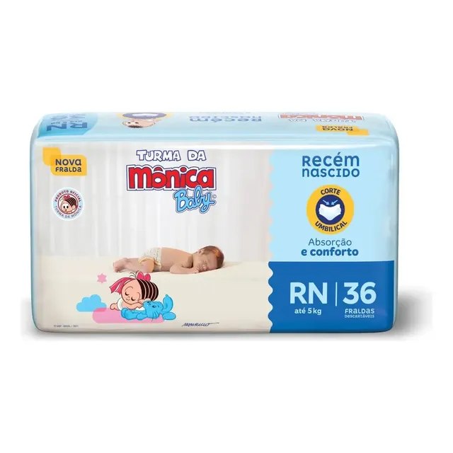 Fralda Turma da Mônica RN com 36 Unidades