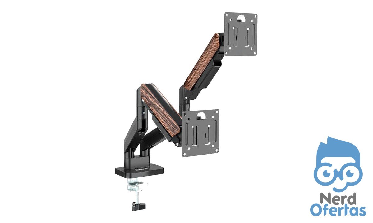 Suporte Articulado Zinnia Rust 200 para Monitor 17 a 32 Pol, Preto, por R$ 141