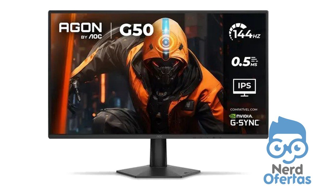 Monitor Gamer AOC AGON G50 27" 144Hz 0,5ms IPS HDR10 G-SYNC por R$ 632