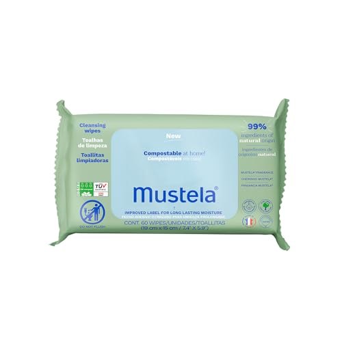 Mustela Toalhas Compostáveis Com Perfume 60 Unidades