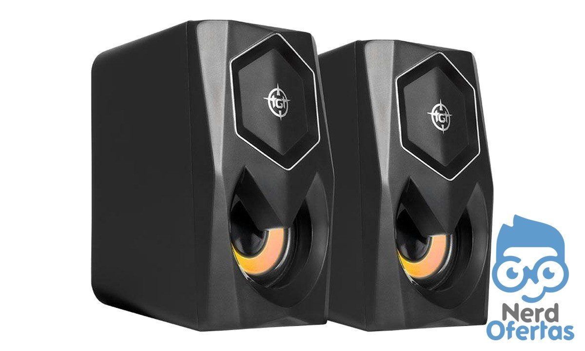 Caixas de Som Para PC TGT Sentry Rainbow 2x3W RMS Preto por R$ 51
