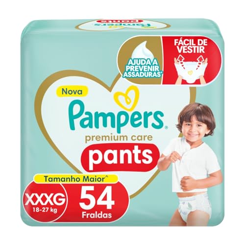 Fralda Pampers Pants Premium Care XXXG com 54 Unidades por R$89,20