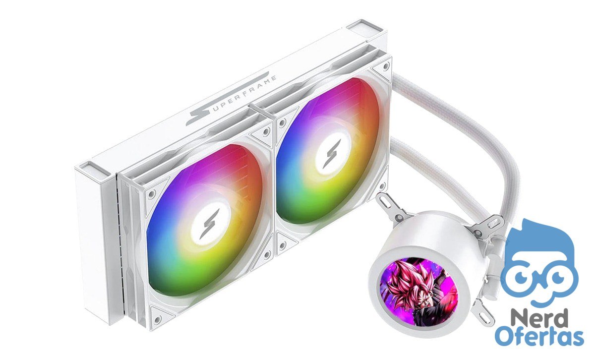 Water Cooler Isengard Magic 240mm SuperFrame Branco com Display LCD e ARGB por R$ 299
