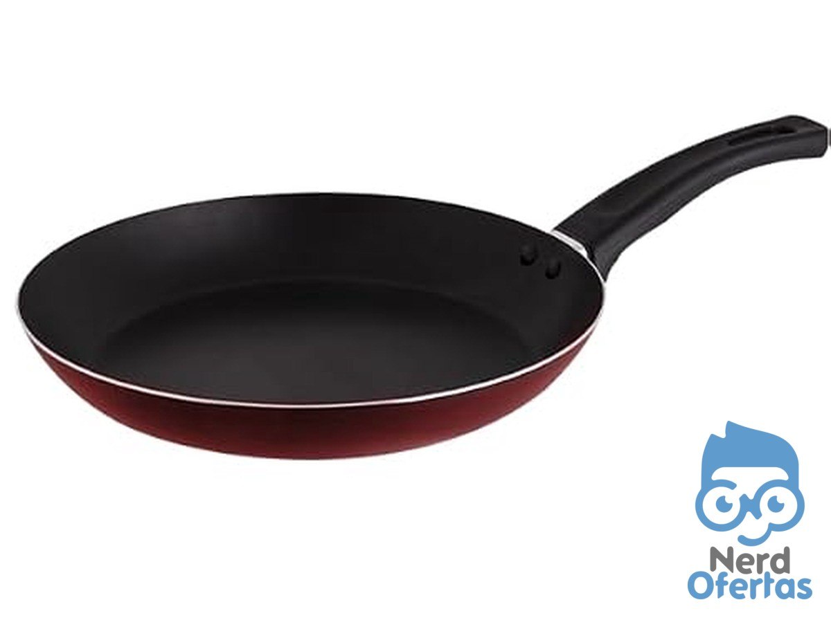 Frigideira Francesa Mr. Cook N18 Vermelha Antiaderente em Alumínio por R$ 18,09