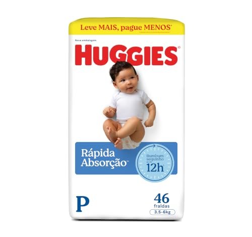 Fralda Huggies Tripla Proteção P com 46 Unidades por R$37,99