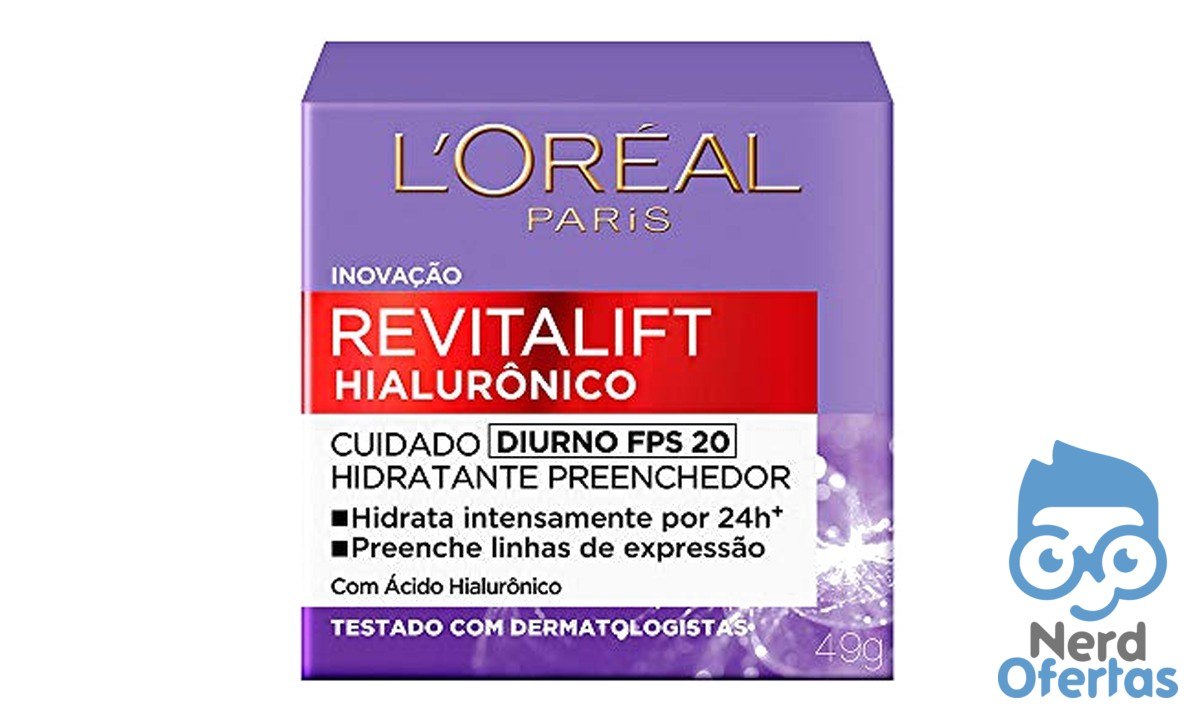 L'Oréal Paris Revitalift Hialurônico Creme Hidratante Facial Antirugas Diurno 49g