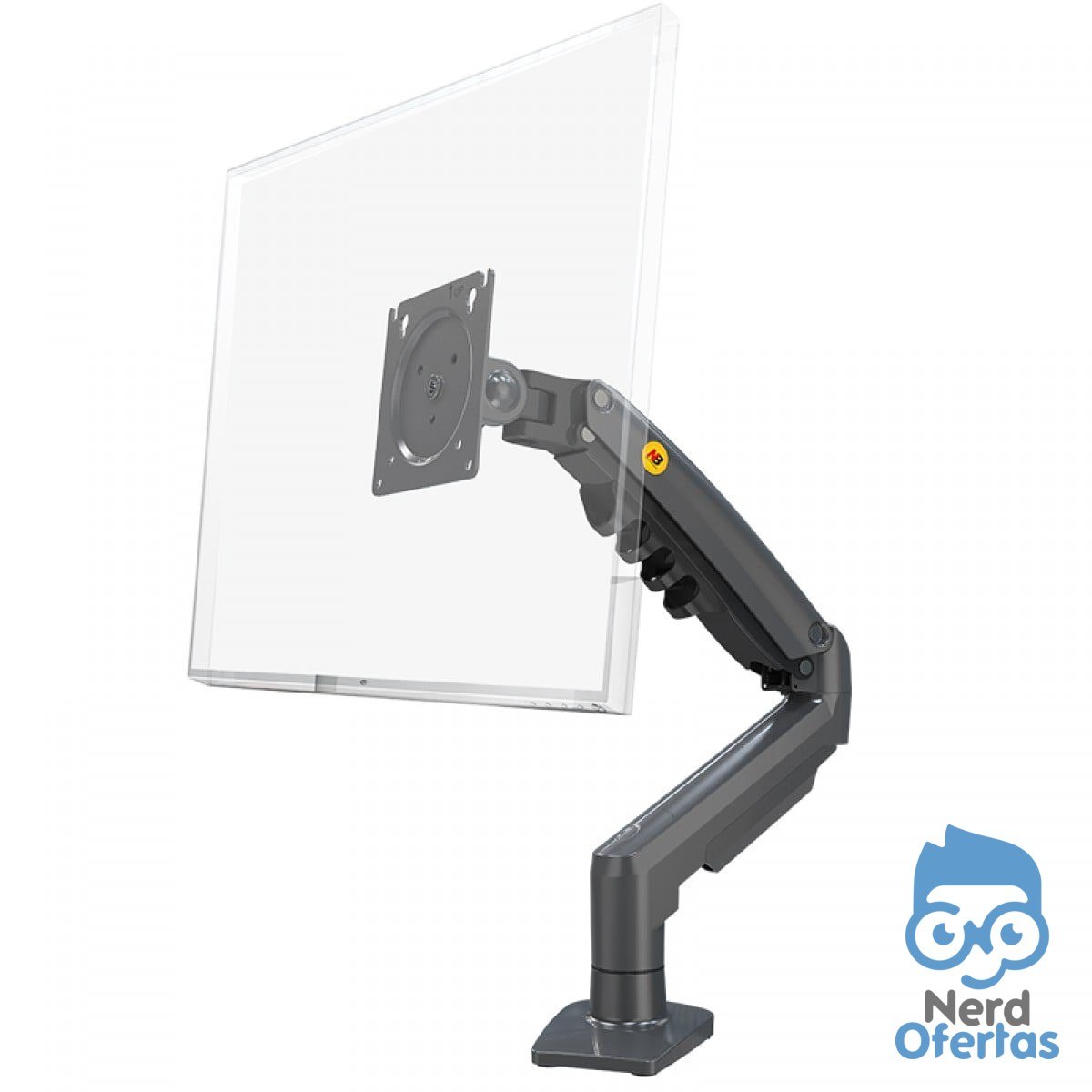 Suporte de Mesa North Bayou F80 Articulado com Pistão para Monitores 17 a 30 Pol Preto