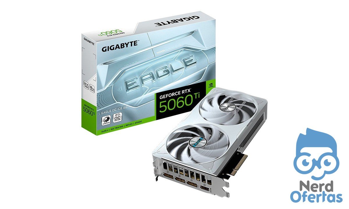 Placa de Vídeo Gigabyte RTX 5060 Ti Eagle OC ICE 8GB GDDR7 por R$ 3.059 com cupom ZAFADINHO10