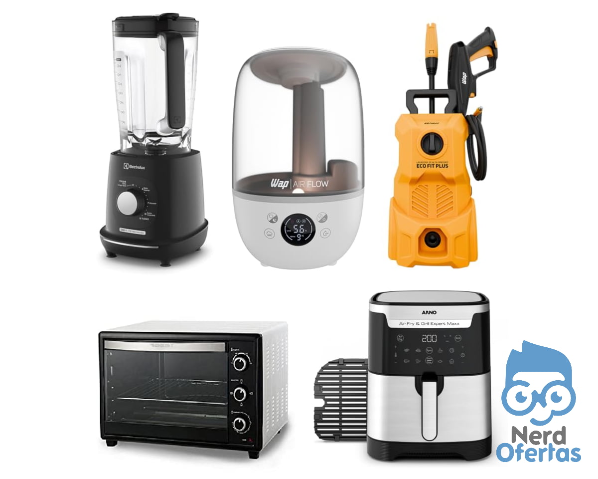 Ofertas Amazon com até 40% OFF: liquidificador, umidificador, lavadora e forno com cupom OUTLETPRIME