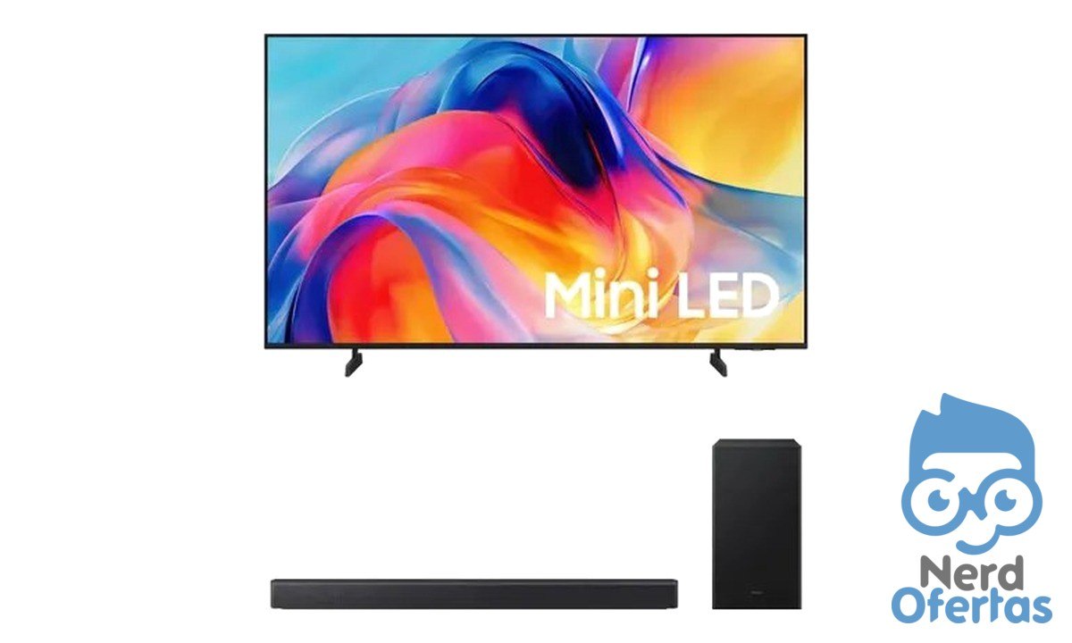 Samsung Smart TV 65" Miniled 4K M75H + Soundbar HW-B450F por R$ 3.754