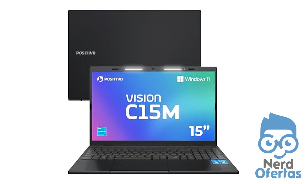 Notebook Positivo Vision C15m Intel Celeron N4500 4GB RAM 128GB eMMC Tela 15" Full HD