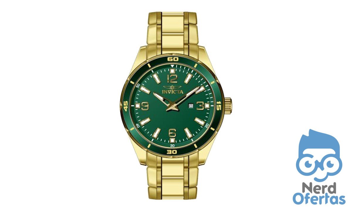 Relógio Masculino Invicta Pro Diver 44 mm Aço Inoxidável Quartzo Dourado (Modelo 46675)