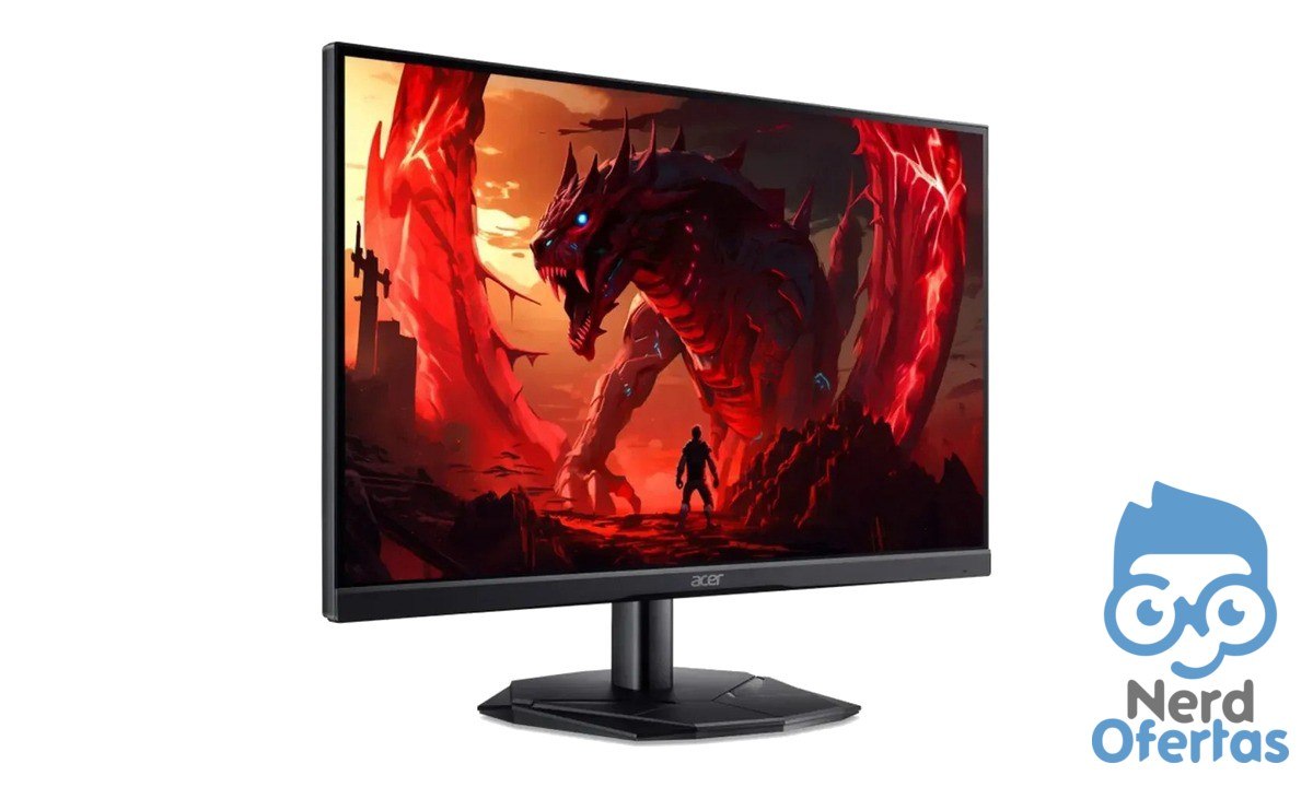 Monitor Gamer Acer Nitro 23.8" 200Hz 2ms Full HD Preto por R$ 571