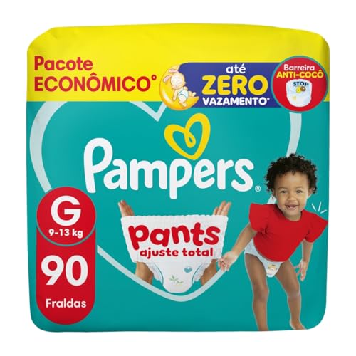 Fralda Pampers Pants Ajuste Total G com 90 Unidades por R$103,09