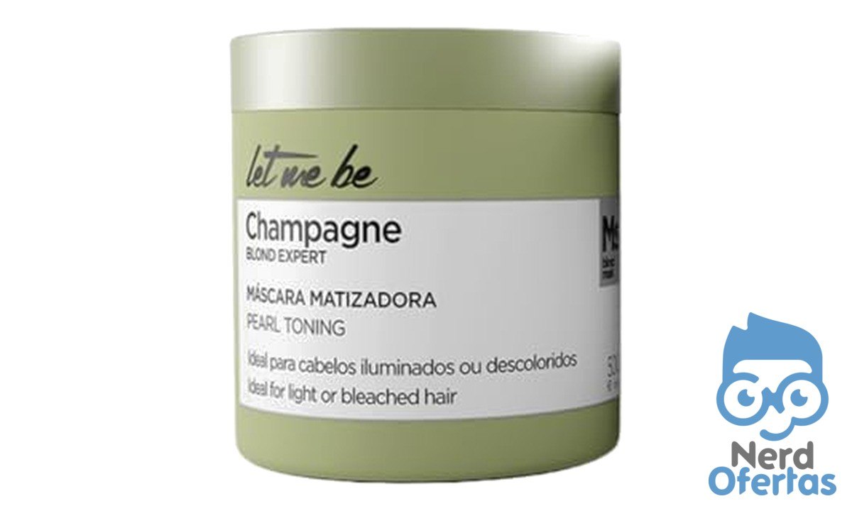 Máscara Let Me Be Champagne Pérola 500g Tonaliza e Hidrata Cabelos Loiros e Grisalhos por R$ 1