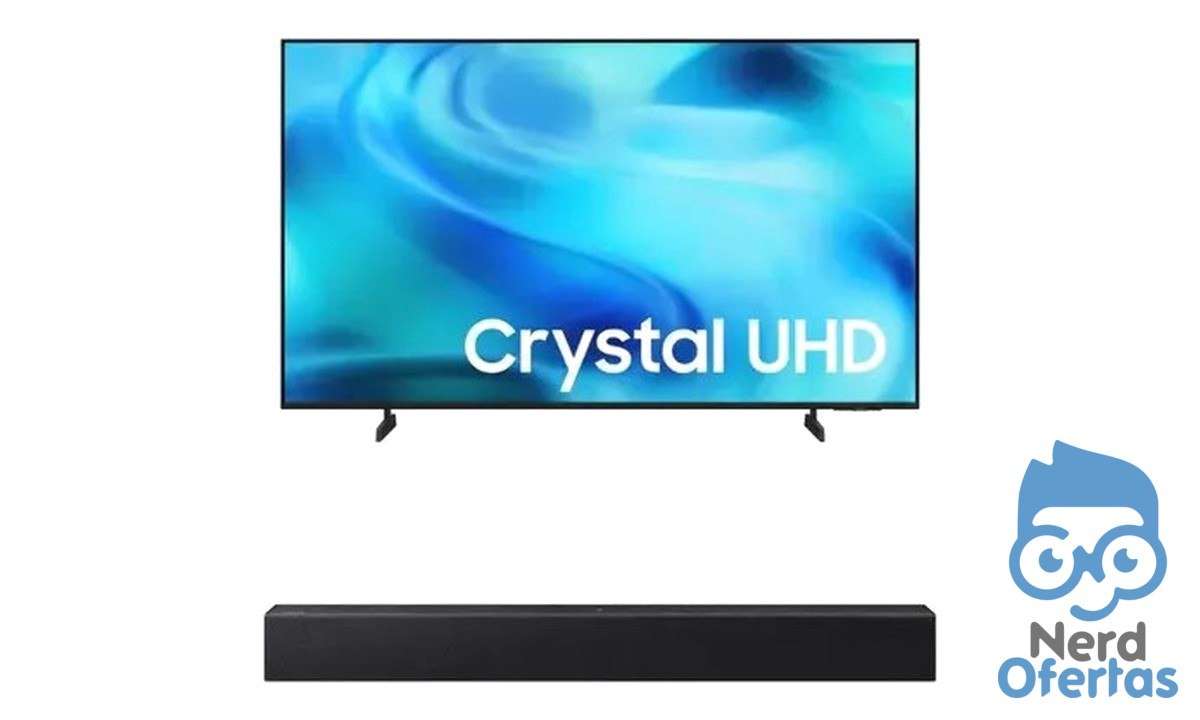 Samsung Smart TV 58" Crystal UHD 4K 2026 + Soundbar Samsung HW-B400F por R$ 2.849